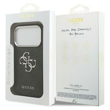 Заредете изображение във визуализатора на галерията – GUESS case for IPHONE 17 Pro Max GUHCP17XP4G4SMCK (PU W/ Big 4G Classic Logo) silver black
