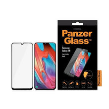 Заредете изображение във визуализатора на галерията – PanzerGlass E2E Pro Regular antibacterial tempered glass for Samsung Galaxy A41 - with black frame
