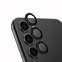 Заредете изображение във визуализатора на галерията – Uniq Optix Aluminum Camera Lens Protector for Samsung Galaxy S24 camera lens with applicator - black
