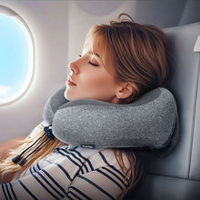 Заредете изображение във визуализатора на галерията – Traveling pillow Hoco "U" - shaped HX70 black
