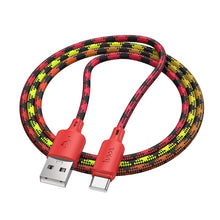Заредете изображение във визуализатора на галерията – Cable USB A to USB C Hoco 3A 1 m X116 gradient red
