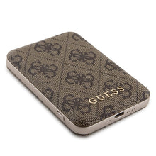 Заредете изображение във визуализатора на галерията – Guess 4G Metal Logo case set for iPhone 15 Pro + 5000mAh MagSafe power bank - brown
