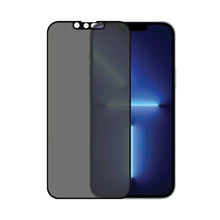Заредете изображение във визуализатора на галерията – PanzerGlass E2E Microfracture antibacterial privacy glass for iPhone 13 Pro Max - with black frame
