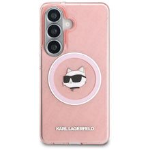 Заредете изображение във визуализатора на галерията – KARL LAGERFELD case for SAMSUNG S26 Plus KLHMS26MHMKBCHOP (Magnetic IML Repeated Logo and Choupette) pink
