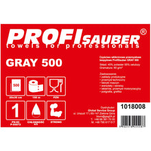 Заредете изображение във визуализатора на галерията – Gray nonwoven industrial cleaning cloth ProfiSauber GRAY 500
