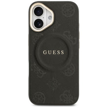Заредете изображение във визуализатора на галерията – GUESS case for IPHONE 17 compatible with MagSafe GUHMP17SPSAMSECK (PU W/ Peony Hot Stamp) black
