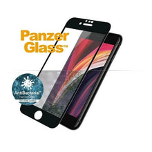 Заредете изображение във визуализатора на галерията – PanzerGlass E2E Pro Super+ tempered glass for iPhone 6 / 6s / 7 / 8 / SE 2020 / SE 2022 - with black frame
