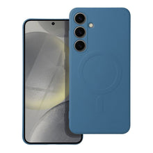 Заредете изображение във визуализатора на галерията – SILICONE MAG COVER (big hole) case compatible with MagSafe for SAMSUNG S26 Edge blue
