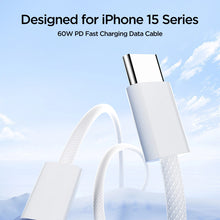 Заредете изображение във визуализатора на галерията – Joyroom S-A45 Ben Series USB-C / USB-C 60W cable 1 m - white
