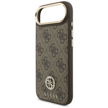 Заредете изображение във визуализатора на галерията – GUESS case for IPHONE 17 Air compatible with MagSafe GUHMP17MP4G4DCSW (PU W/ Strass Logo &amp; Big Strap Metal Buttons) brown
