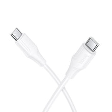 Заредете изображение във визуализатора на галерията – Silicone Cable USB C to USB C Hoco 3A 60W 1 m X124 white
