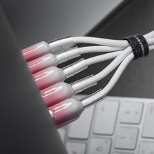 Заредете изображение във визуализатора на галерията – FORCELL F-ENERGY C354 cable Type C to Type C QC4.0 PD 3A 60W Gradient 1 m white
