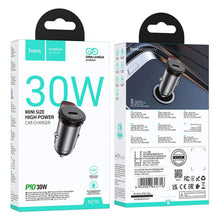 Заредете изображение във визуализатора на галерията – HOCO car charger Type C PD QC 30W NZ16 metal gray
