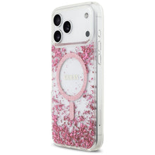Заредете изображение във визуализатора на галерията – GUESS case for IPHONE 17 Pro Max compatible with MagSafe GUHMP17XRGRGEP (Resin Bottom Glitter) pink
