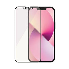 Заредете изображение във визуализатора на галерията – PanzerGlass E2E Microfracture antibacterial glass with blue light filter for iPhone 13 mini - with black frame
