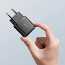 Заредете изображение във визуализатора на галерията – Tech-Protect C20W USB-C PD 20W / USB-A QC 3.0 network charger - black
