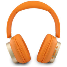 Заредете изображение във визуализатора на галерията – Wireless headphones Guess ENC Rectangle Metal Script orange
