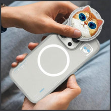 Заредете изображение във визуализатора на галерията – NIMMY case GLASSES COOL CAT compatible with MagSafe for IPHONE 16 Pro gray
