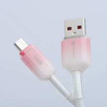 Заредете изображение във визуализатора на галерията – FORCELL F-ENERGY C351 cable USB A to Micro USB QC3.0 2,4A 18W Gradient 1 m white
