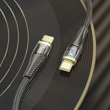 Заредете изображение във визуализатора на галерията – HOCO cable Type C to Type C 3A 60W U121 1,2 m black
