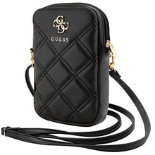 Заредете изображение във визуализатора на галерията – Guess Zip Quilted 4G bag - black
