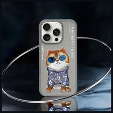 Заредете изображение във визуализатора на галерията – NIMMY case GLASSES COOL CAT for IPHONE 16 Pro Max gray
