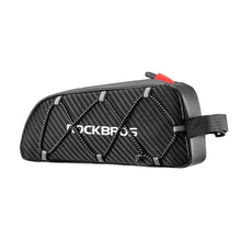 Заредете изображение във визуализатора на галерията – Rockbros 039BK bicycle frame bag 1 l with braid - black
