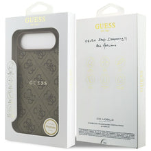 Заредете изображение във визуализатора на галерията – GUESS case for IPHONE 17 Air compatible with MagSafe GUHMP17MG4GFRW (PU 4G Ring Classic Logo) brown
