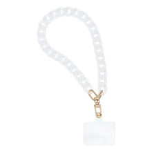 Заредете изображение във визуализатора на галерията – PANAMA Phone lanyard, Phone pendant / cord length 40cm (20cm in the loop) / on wrist - white
