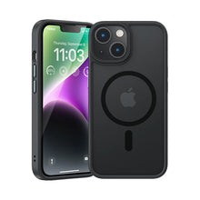 Заредете изображение във визуализатора на галерията – Benks Etui Magnetic Mist Metal Frame for Iphone 15 Plus black
