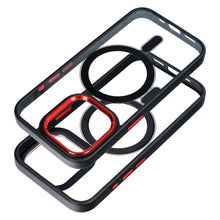 Заредете изображение във визуализатора на галерията – COLOR EDGE MAG COVER case compatible with MagSafe for IPHONE 11 black red
