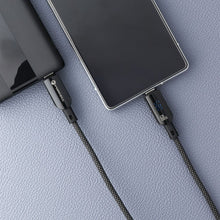 Заредете изображение във визуализатора на галерията – FORCELL F-ENERGY C277 cable Type C to Type C QC4.0 PD 5A 100W Digital 1,2 m black
