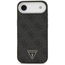 Заредете изображение във визуализатора на галерията – GUESS case for IPHONE 17 Air compatible with MagSafe GUHMP17MP4TSRCMK (PU 4G W/Triangle Logo SL) black
