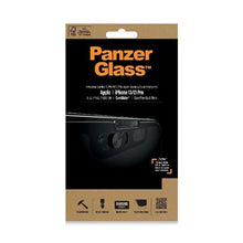 Заредете изображение във визуализатора на галерията – PanzerGlass E2E Microfracture Antibacterial Privacy Glass with Camera Protector for iPhone 13/13 Pro - With Black Frame

