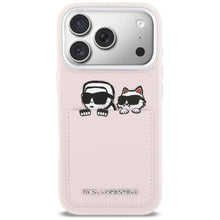 Заредете изображение във визуализатора на галерията – KARL LAGERFELD case for IPHONE 17 Pro KLHCP17L6PCSPKCP (PU W/ K&amp;C Print &amp; Pocket) pink
