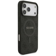 Заредете изображение във визуализатора на галерията – GUESS case for IPHONE 17 Pro Max compatible with MagSafe GUHMP17XG4GFRK (PU 4G Ring Classic Logo) black
