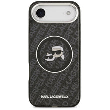 Заредете изображение във визуализатора на галерията – KARL LAGERFELD case for IPHONE 17 Air compatible with MagSafe KLHMP17MHMKBKCHOK (IML Glitter K&amp;C Heads Logo) black
