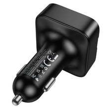 Заредете изображение във визуализатора на галерията – Car transmitter bluetooth Hoco USB A + USB C QC PD 35W E87 black
