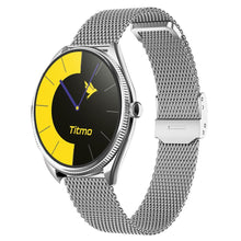 Заредете изображение във визуализатора на галерията – Smartwatch TITMO O-170 (AMOLED, bluetooth call, stainless steal silver mesh strap) silver
