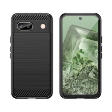 Заредете изображение във визуализатора на галерията – Carbon Case for Google Pixel 8A Flexible Silicone Carbon Cover - Black
