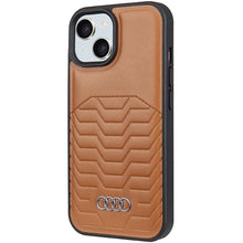 Заредете изображение във визуализатора на галерията – Audi Synthetic Leather Case with MagSafe for iPhone 15 Plus / 14 Plus - Brown
