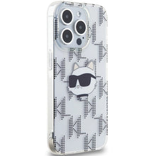 Заредете изображение във визуализатора на галерията – Karl Lagerfeld IML Choupette Head &amp; Monogram case for iPhone 15 Pro Max - transparent
