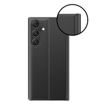 Заредете изображение във визуализатора на галерията – New Sleep View Case with flap and stand for Samsung Galaxy A55 - black
