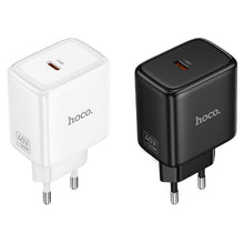 Заредете изображение във визуализатора на галерията – Phone GaN charger Hoco USB C PD AVS 40W max 60W N83 black
