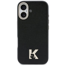 Заредете изображение във визуализатора на галерията – KARL LAGERFELD case for IPHONE 17 compatible with MagSafe KLHMP17S5PGFKHGK (PU FW W/ KHead Logo) black
