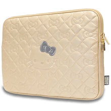 Заредете изображение във визуализатора на галерията – Hello Kitty Zip PU Quilted Bows case for a 14" laptop - gold
