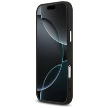 Заредете изображение във визуализатора на галерията – GUESS case for IPHONE 17 Pro compatible with MagSafe GUHMP17LPGTSPSK (Grained PU Triangle Logo) black
