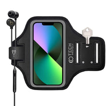 Заредете изображение във визуализатора на галерията – Armband Tech-Protect M2 sports universal for smartphones up to 6.8" with pockets - black
