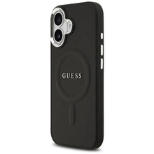 Заредете изображение във визуализатора на галерията – GUESS case for IPHONE 17 compatible with MagSafe GUHMP17SPSAREGSK (PU W/ Classic Logo) black
