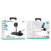 Заредете изображение във визуализатора на галерията – Borofone Wireless induction charger BQ29 Feliz 3 in 1 15W black
